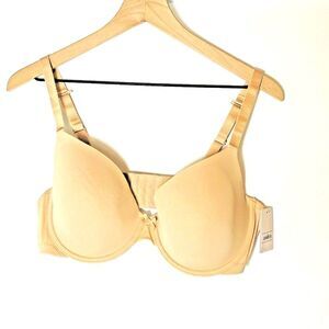 Auden Everyday Bra 38D Nude Beige Underwire T-Shirt Bra NWT Smooth Full Coverage